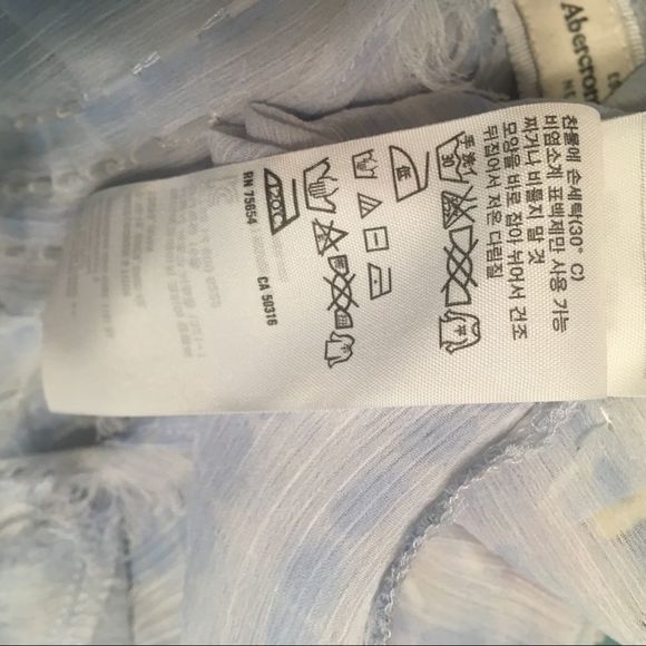 Blue Beaded Abercrombie & Fitch Sheer Top - Picture 8 of 8